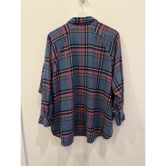 Urban Outfitters BDG Brendan Drapey Flannel Plaid Button Shirt Sz SP - Picture 2 of 8